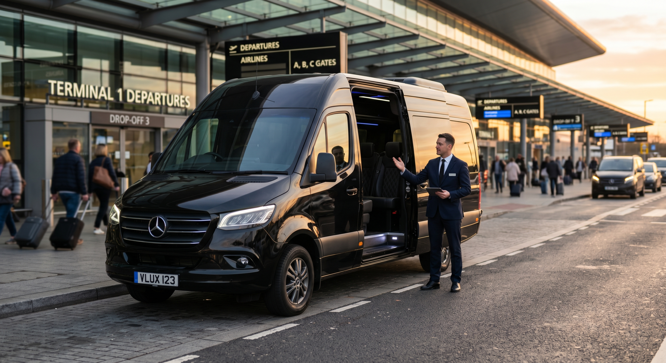 Luxury Mercedes Sprinter airport transfer from Savannah to Hilton Head Island