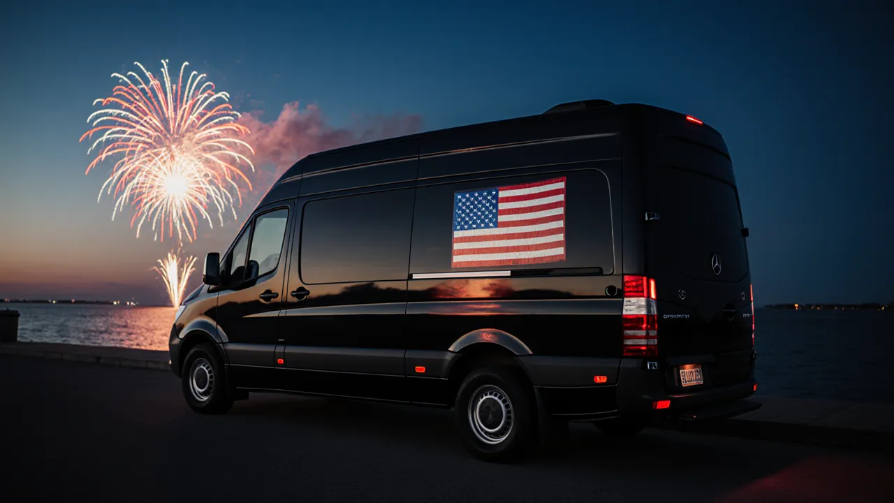 Luxury group transportation Hilton Head Island 4th of July fireworks celebration shuttle